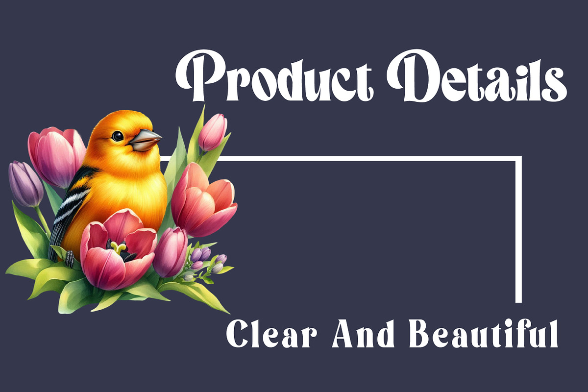 Spring American Goldfinch Clipart, a Work Illustration by OK Design (Photo 4 of 4)