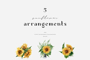 Sunflower Watercolor summer flowers, a Decorative Illustration by Diana Askarova Art (Thumbnail 6 of 8)