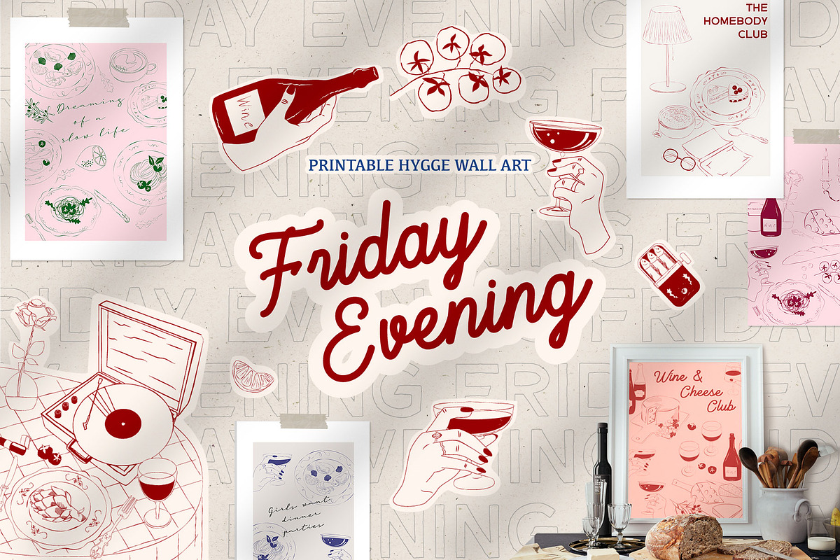 Friday Evening POSTERS, a Decorative Illustration by Mio Buono (Photo 1 of 12)