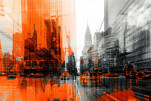 The streets of New York City bustle, a Photo by Tanuart