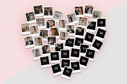 Heart Polaroid Photo Collage Templat, a Social Media Template by DesignerCandies (Thumbnail 2 of 5)