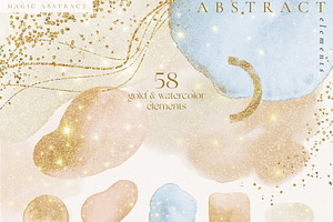 Christmas Abstract Gold Shapes