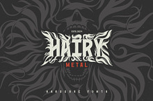 Hairy Metal - Hardcore Font