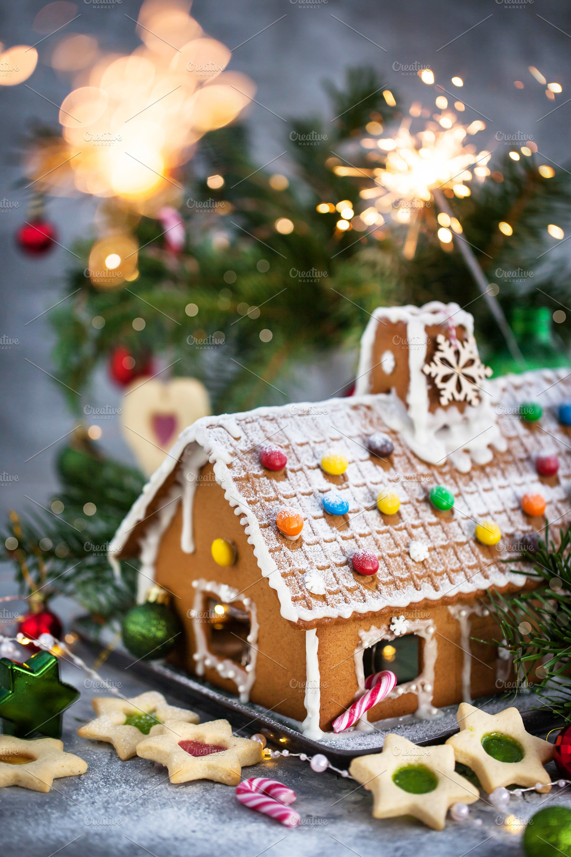 Homemade Christmas gingerbread house, a Holiday Photo by Kate S