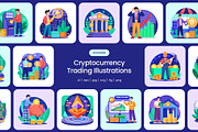 Cryptocurrency Trading Illustration, a Finance Illustration by Brickclay (Thumbnail 1 of 9)