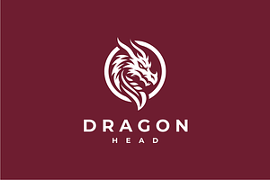 Dragon Head Logo Illustration, a Branding & Logo Template by yopie