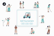 Golf Tournament Illustration, an Object Graphic by Jump Studio (Thumbnail 1 of 12)