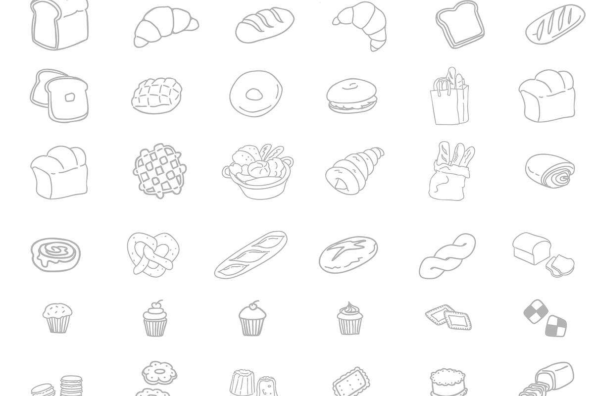 Bakery | Vector Line Drawings, an Illustration by teenyweenyday (Photo 2 of 3)