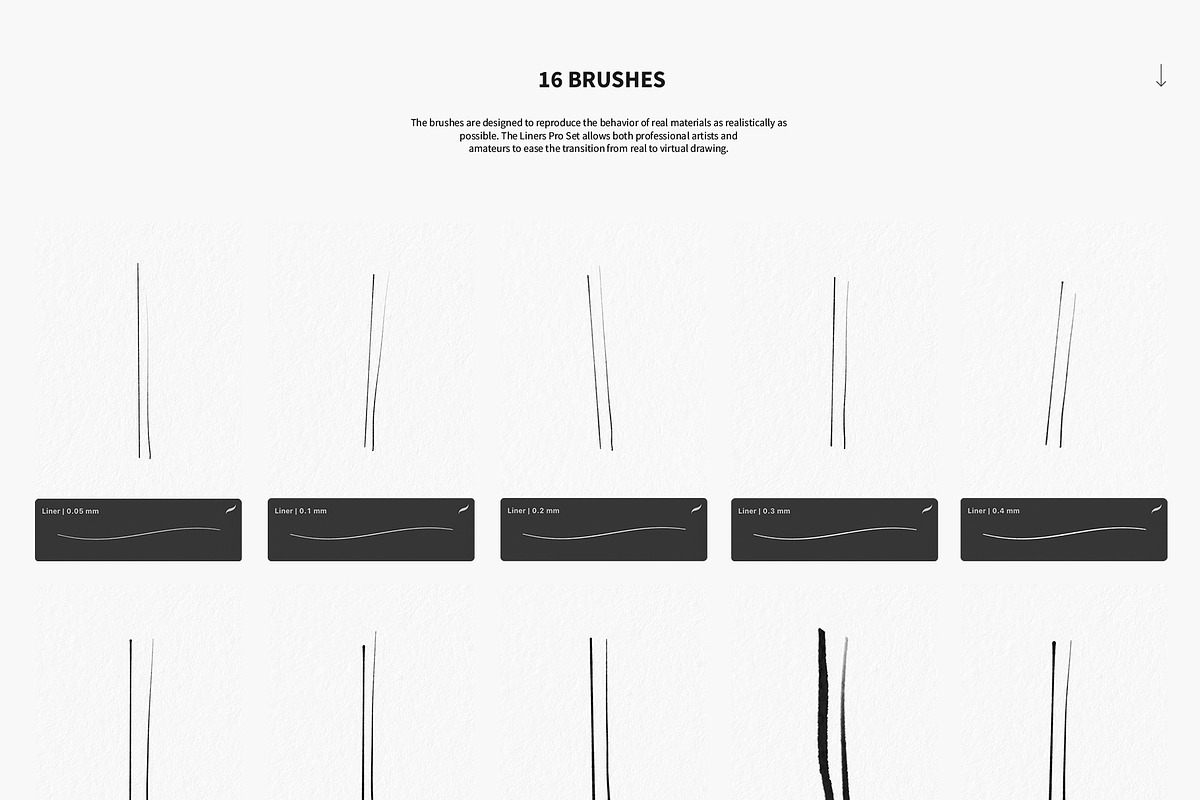 Liners Pro Set for Procreate, a Brush Add-On by Roman Striga (Photo 4 of 7)