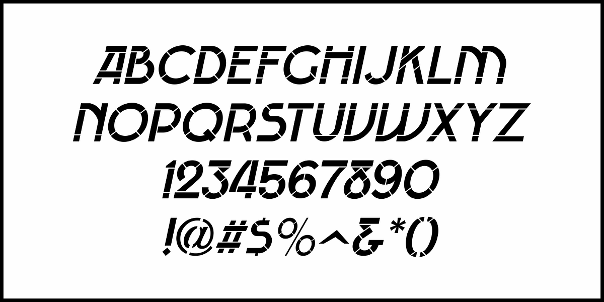 Euro Stencil JNL, a Font by Jeff Levine Fonts (Photo 5 of 5)