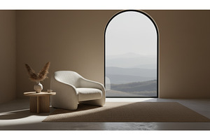 An inviting minimalist lounge scene, a Nature Photo by Igor Tichonow