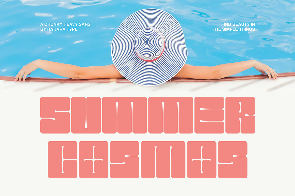 Summer Cosmos - Chunky Sans Font, a Sans Serif Font by Hakara Type (Photo 1 of 8)