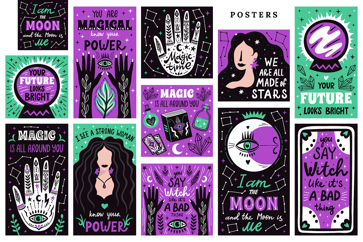 Witch graphic collection, an Illustration by piyacler (Photo 4 of 5)