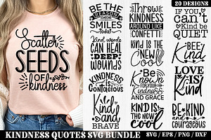 Kindness Quotes SVG Bundle, a Graphic by akazaddesign