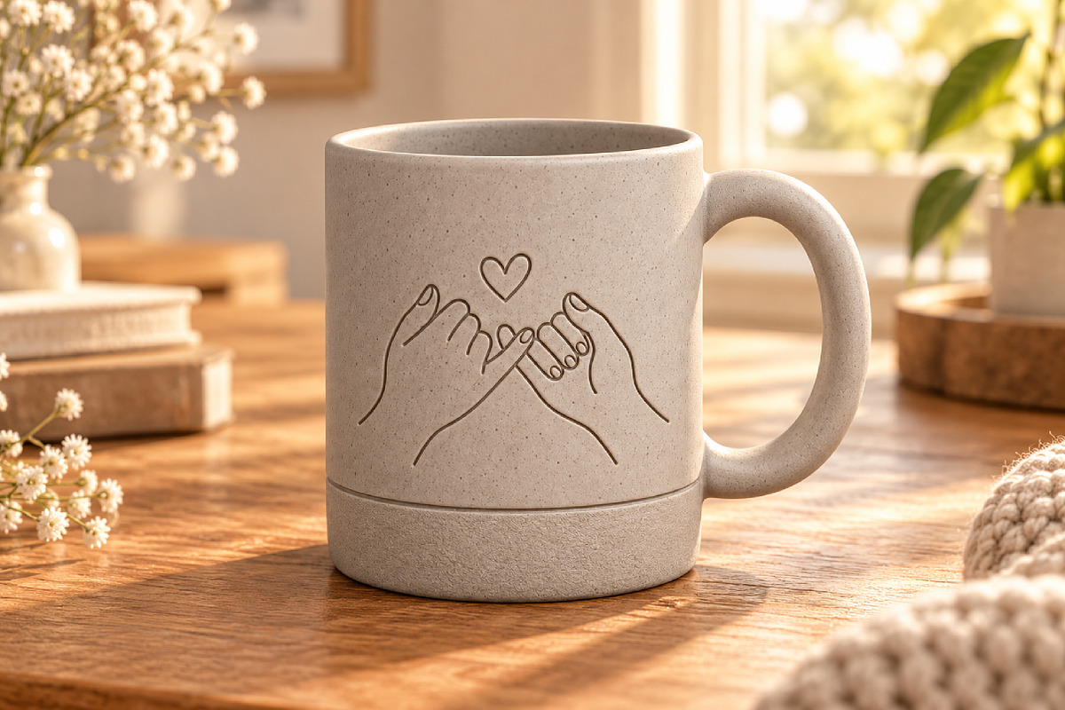 Minimalist Promise Mug STL File, a Furniture 3D Model by Layerology (Photo 4 of 4)