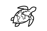 World Map Sea Turtle Bundle, an Illustration by Gaye Art (Thumbnail 27 of 31)
