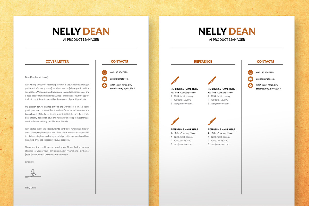 Minimalist Resume CV Template, a Stationery Template by ResumeInventor (Photo 3 of 8)
