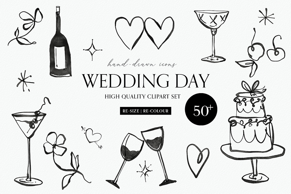 Wedding Day - PNG & SVG Clipart, a Graphic by ThaismotaCreativeCo (Photo 1 of 6)
