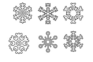 Snowflakes Set 3 Procreate Brush