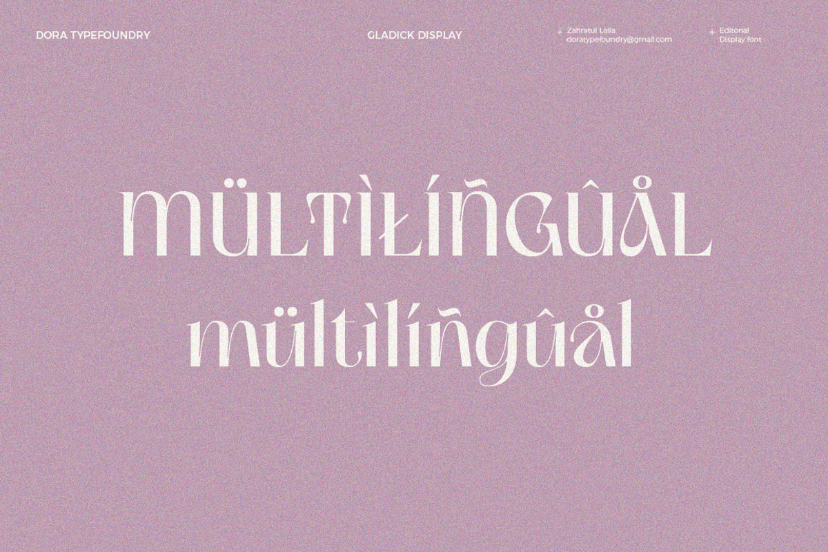 Gladick - Modern Typeface, a Serif Font by Dora Typefoundry (Photo 22 of 28)