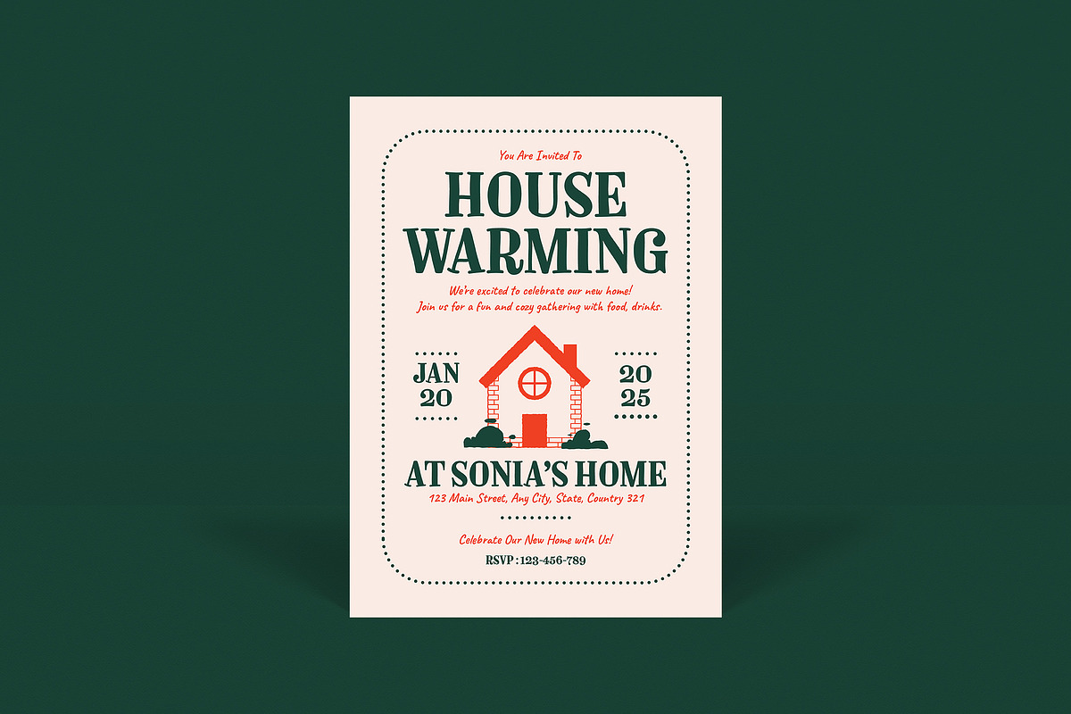 Hand Drawn House Warming Invitation, an Invitation Template by Guuver (Photo 1 of 2)