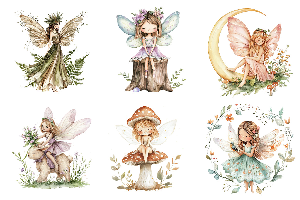 Boho Woodland Fairy Sublimation png, an Illustration by CreationArt (Photo 2 of 5)