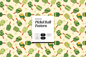 Pickle Ball Pattern, a Pattern Graphic by Neermana