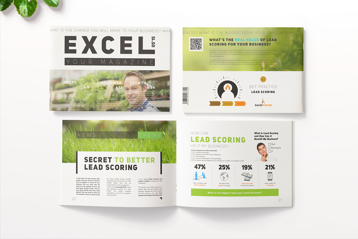 A5 Landscape Magazine Mockup, a Print Template by ItemBridge (Photo 1 of 4)