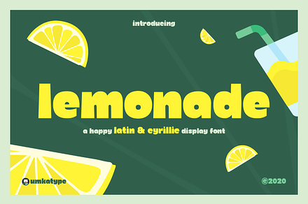 Lemonade Cute Display Font, a Sans Serif Font by alpercakici