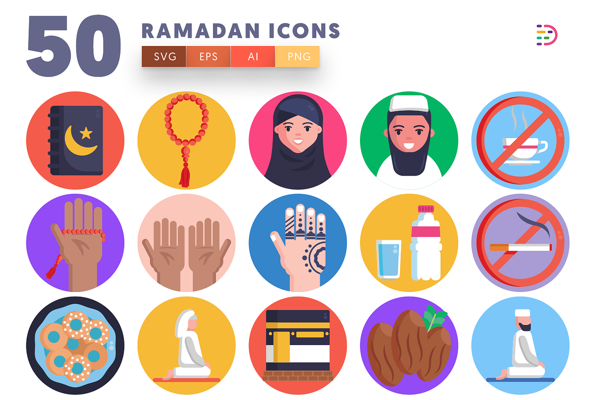 50 Ramadan Icons, an Outline Icon by Dighital (Photo 1 of 10)