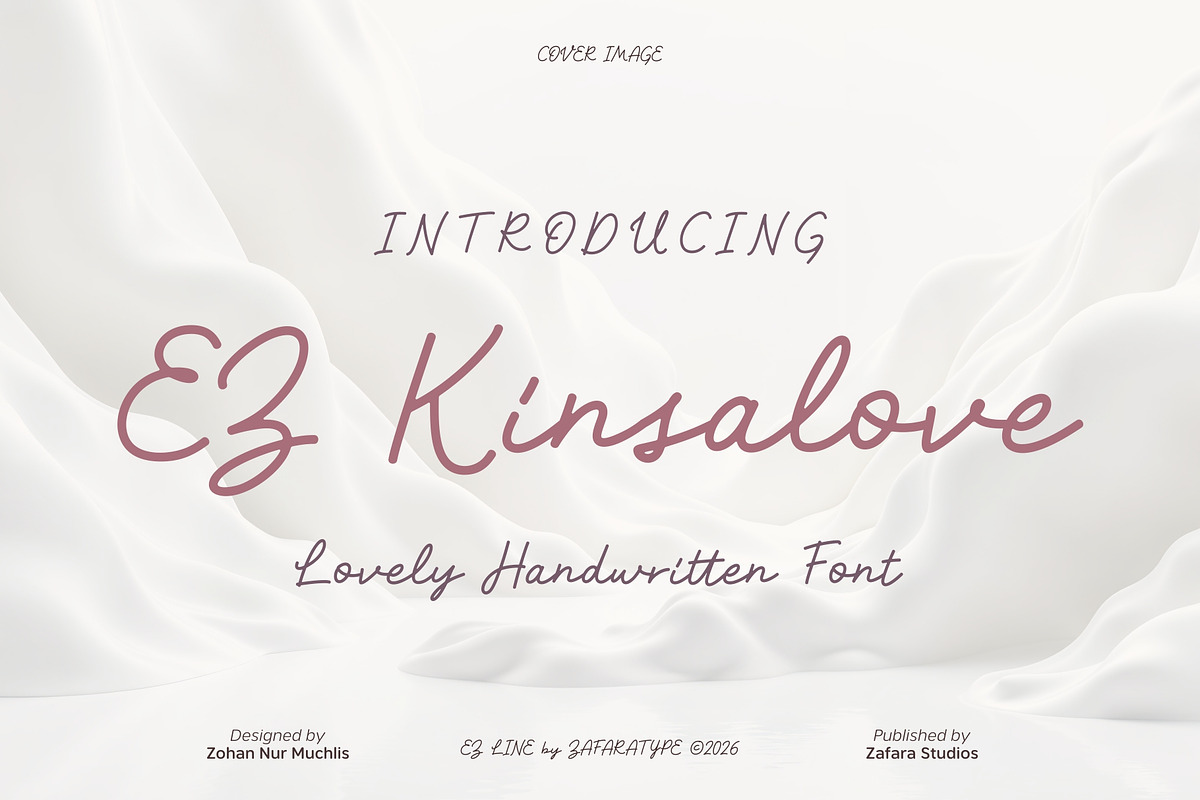 EZ Kinsalove, a Handwritten Font by Zafara Studios (Photo 1 of 6)