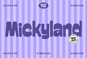Mickyland - Playful Display Font, a Sans Serif Font by Unicode Studio (Thumbnail 1 of 15)