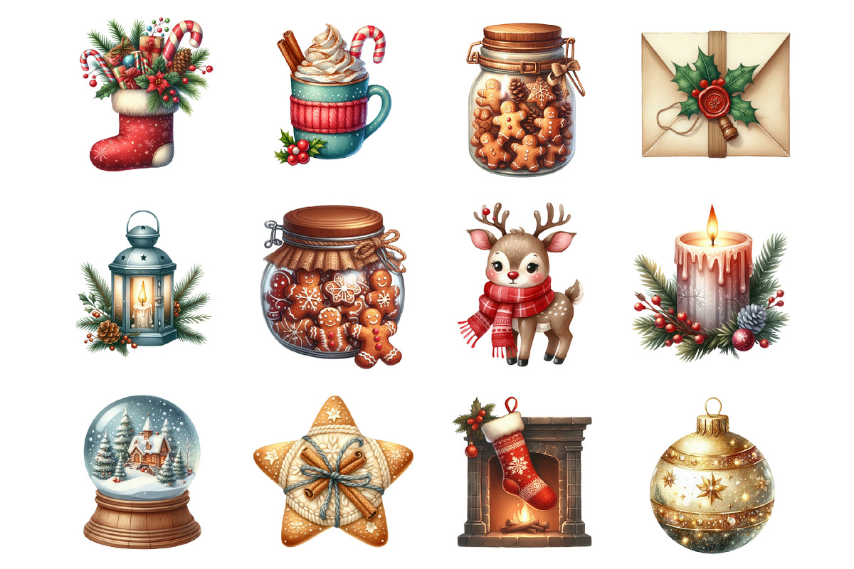 Cozy Christmas Watercolor Set, a Graphic by CitraGraphics (Photo 3 of 3)