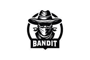 Bandit The Gangster With Scarf Logo