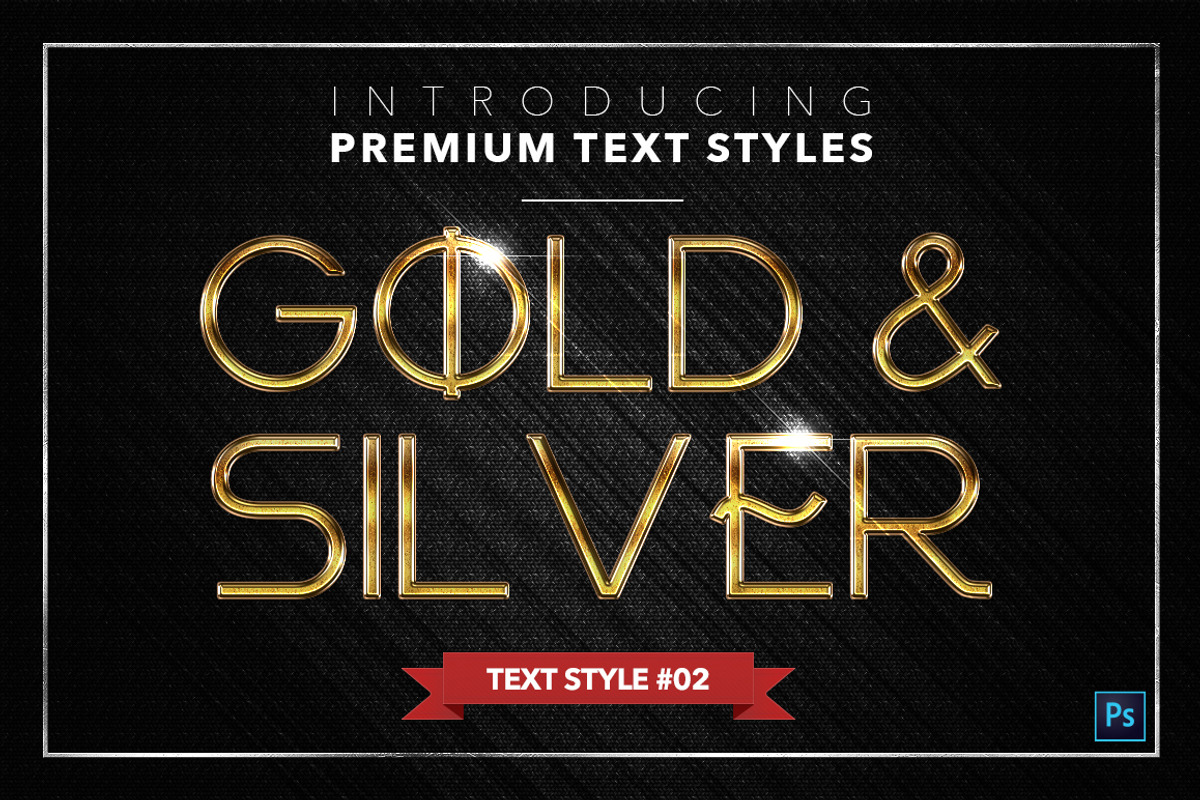 Gold & Silver #3 - 15 Text Styles, a Layer Style Add-On by Jonas Stensgaard (Photo 3 of 18)