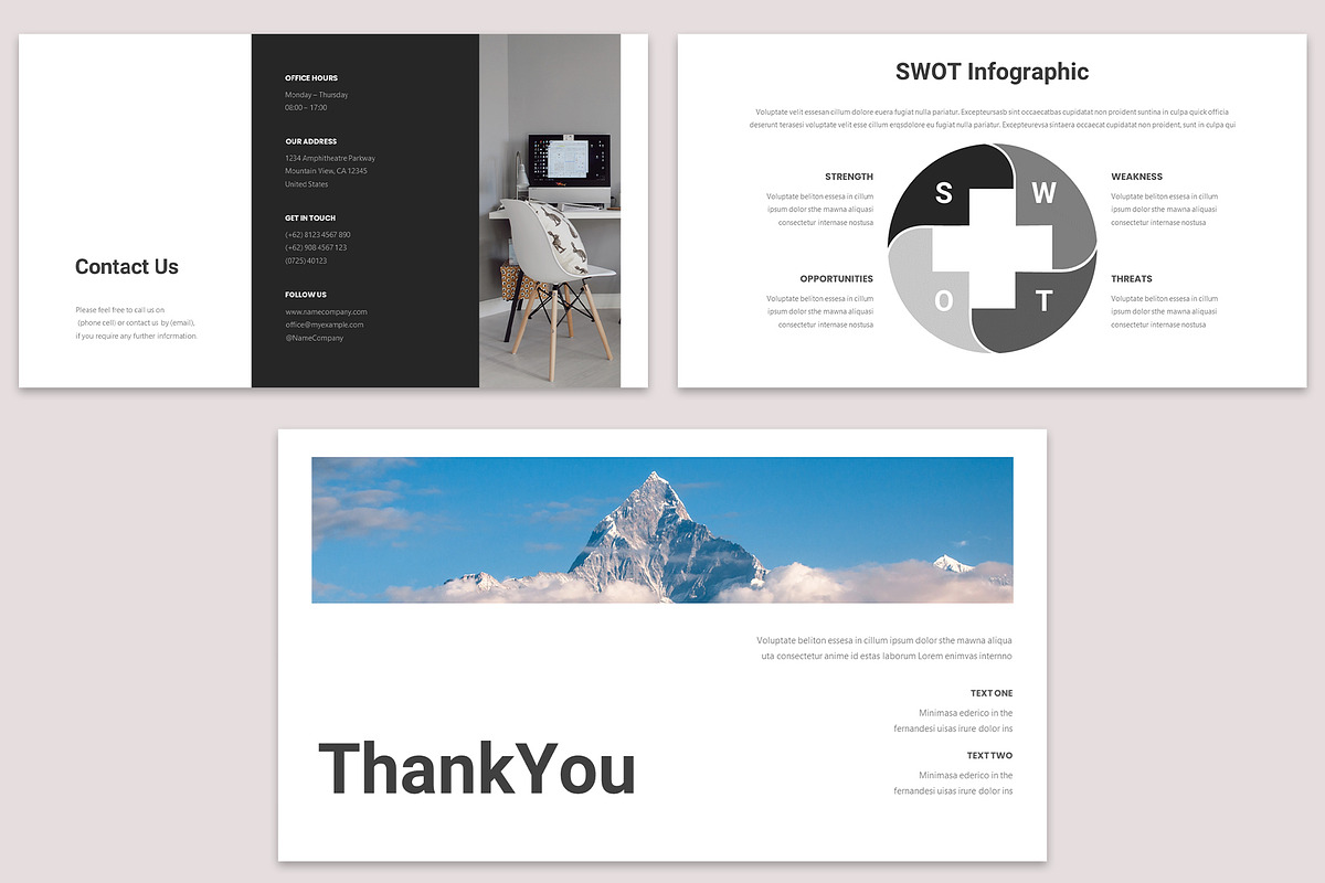UM Minimalist Powerpoint Template preview 5