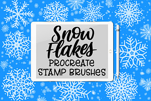 Snowflake Procreate Stamp Brushes