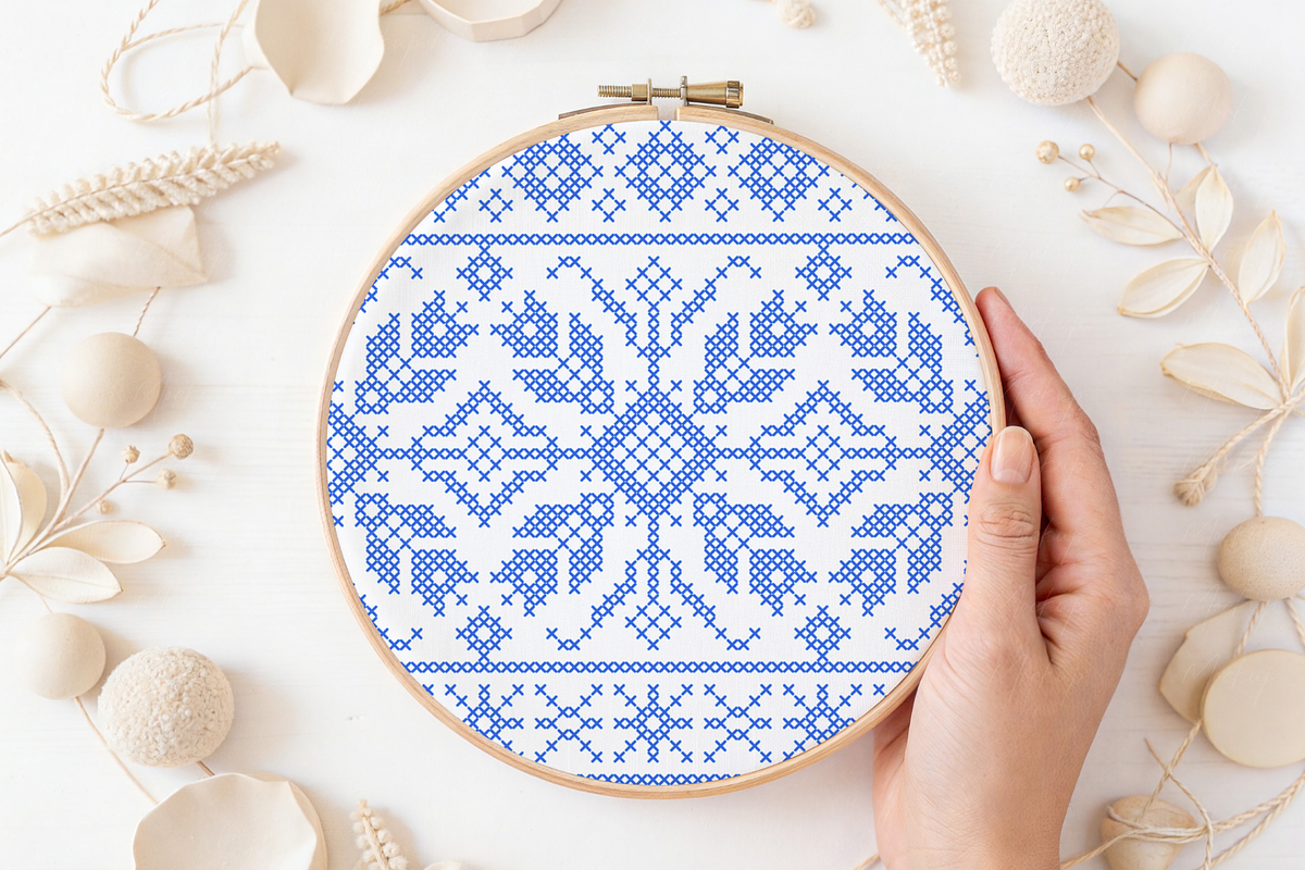 Embroidery Hoop in Hand Mockup, a Product Mockup by TatiMockup (Photo 4 of 4)