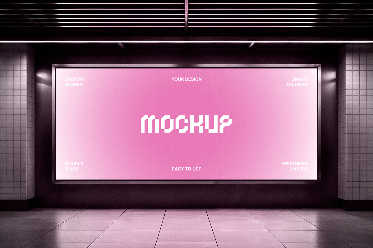 Subway Screen Mockup, an Advertising Mockup by Design Squad (Photo 3 of 4)