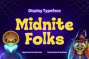 Midnite Folks - Display Font, a Font by Studio Moara (Thumbnail 1 of 8)