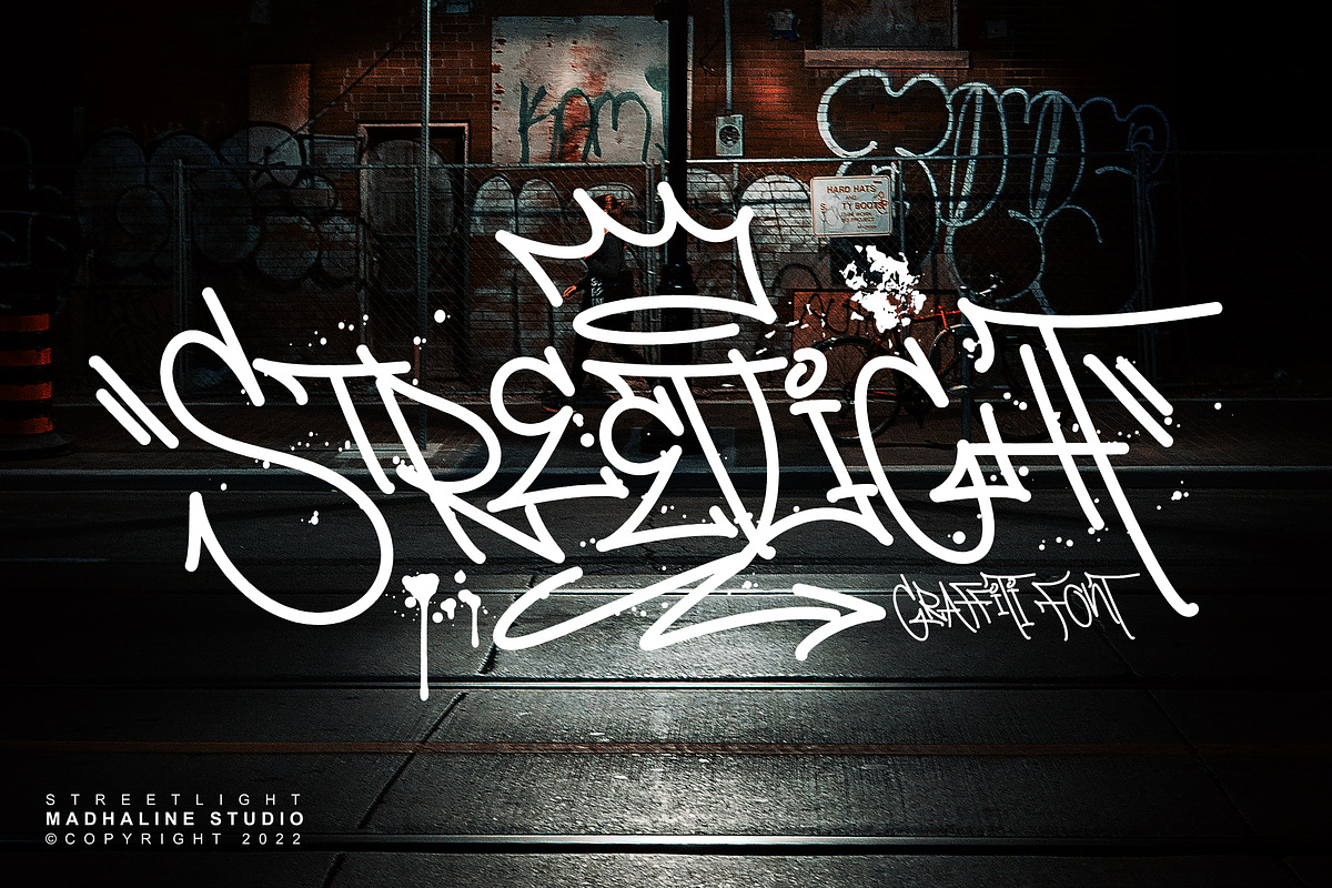 Streetlight | Graffiti Font, a Blackletter Font by Madhaline Studio (Photo 13 of 13)