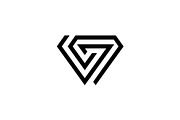 Diamond Lines Logo, a Branding & Logo Template by Buqancreative (Thumbnail 1 of 4)