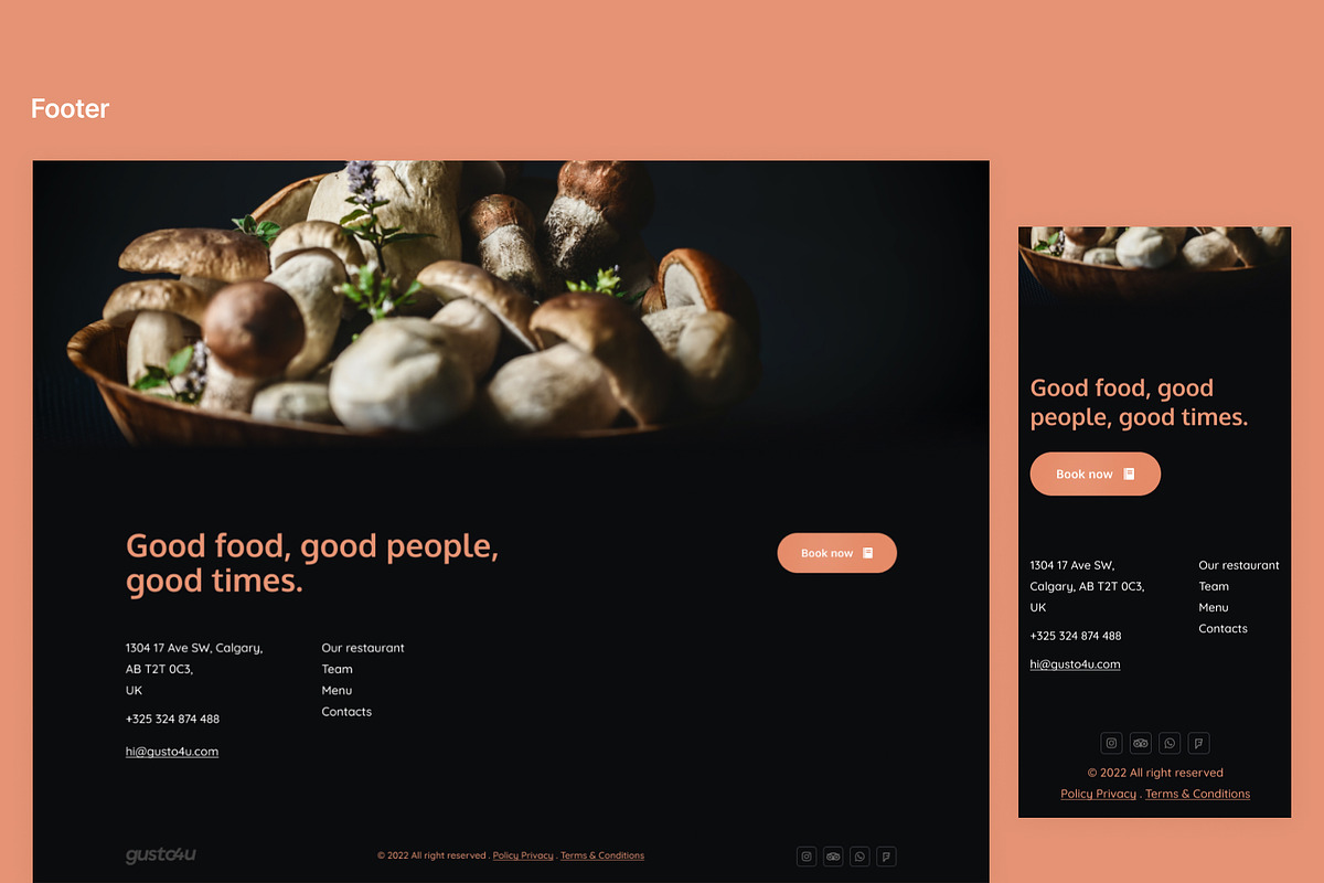 Restaurant Figma UI Template, an UI Kit Template by danielsantinhos (Photo 6 of 8)
