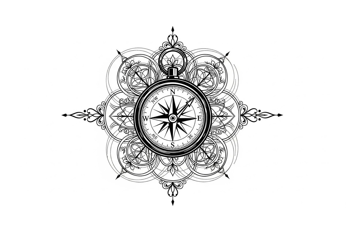 Ornamental Compass Rose SVG Bundle, an Illustration by Gaye Art (Photo 19 of 31)