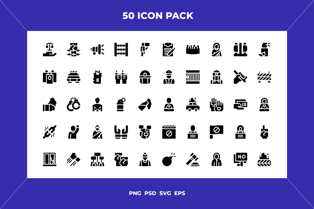 Protest icons, an Outline Icon by Wencory