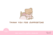 Morning Routine Bear Clipart, an Animal Illustration by Blumensdiary (Thumbnail 6 of 6)