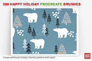 200 Happy Holiday Procreate Brushes, a Brush Add-On by CC CREATIVE CO (Thumbnail 14 of 16)