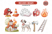 Cute Firefighters Clipart Set, an Illustration by TatiMockup (Thumbnail 4 of 5)