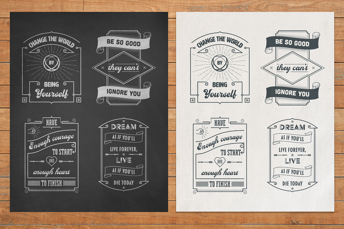 12 vintage inspirational quotes, an Illustration by Genestro Shop (Photo 2 of 4)