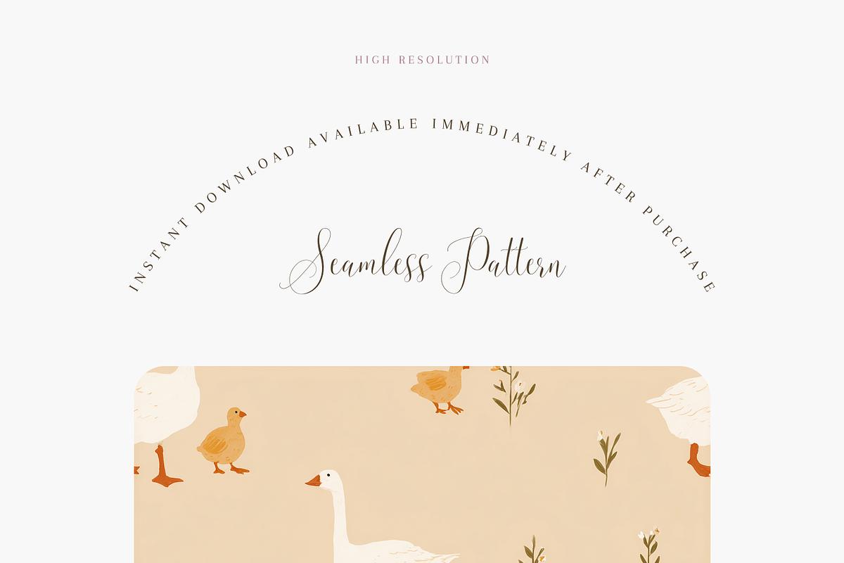 Cute Goose and Duck Seamless Pattern, a Pattern Graphic by Pati Charm Studio (Photo 2 of 7)